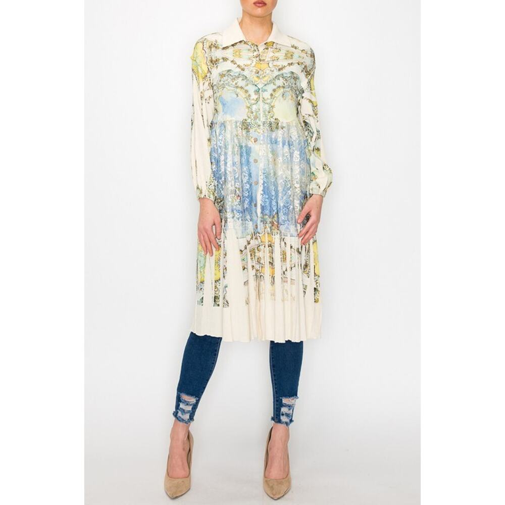 Origami Renaissance Oversized Jacket with Lace Trim Small